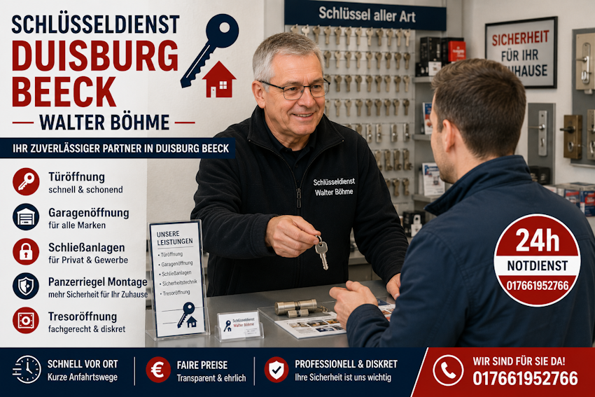 Schlüsseldienst Duisburg Beeck Ladenlokal